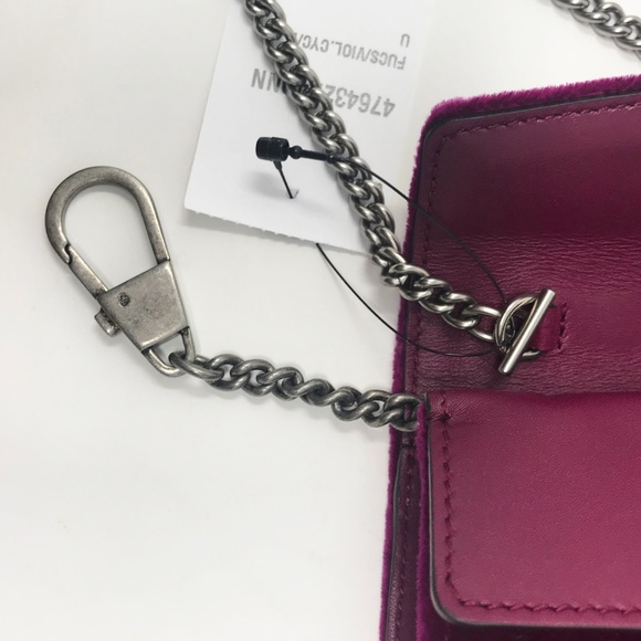 Gucci Dionysus Super Mini Fuschia Velvet Bag - Picture 6 of 8